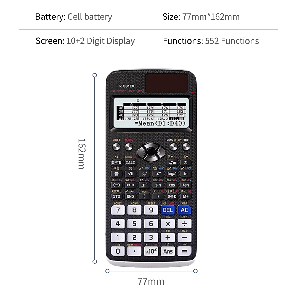 AliExpress Multifunctional science function calculator-552function Specially designed for student exams, economical packaging，High-End Appe, view 2