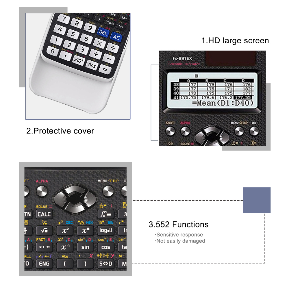 AliExpress Multifunctional science function calculator-552function Specially designed for student exams, economical packaging，High-End Appe, view 6