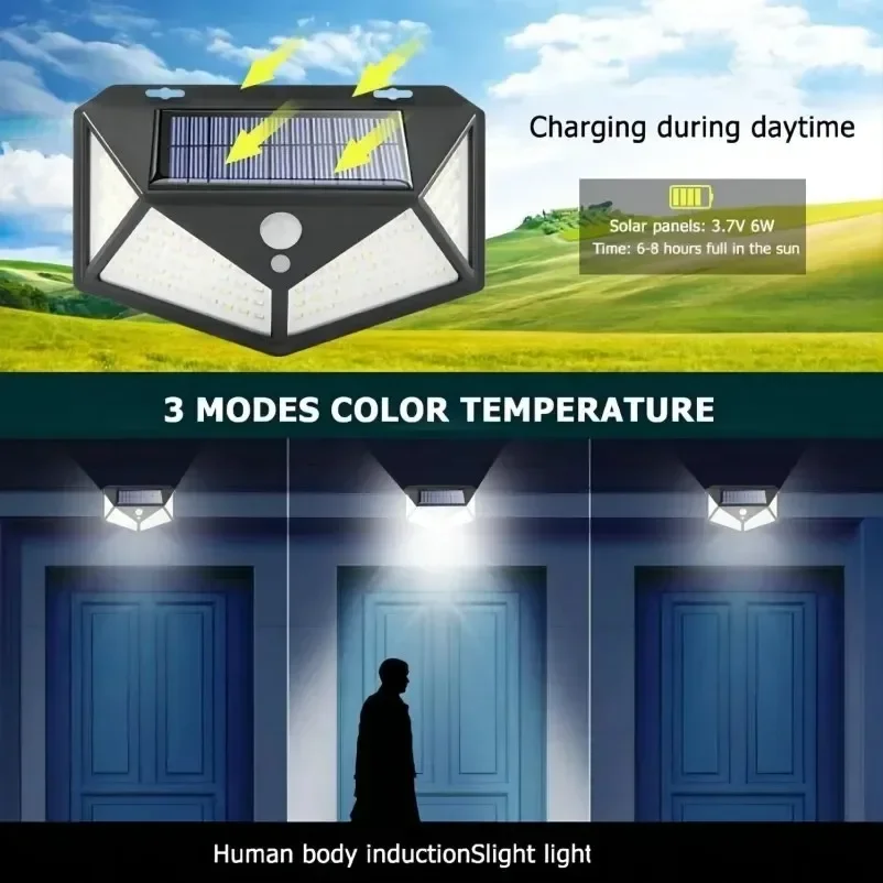 AliExpress Multifunctional Solar Lamp Outdoor Garden Decoration Solar LED Light Waterproof Sunlight Powered Spotlight with Motion Sensor, view 6