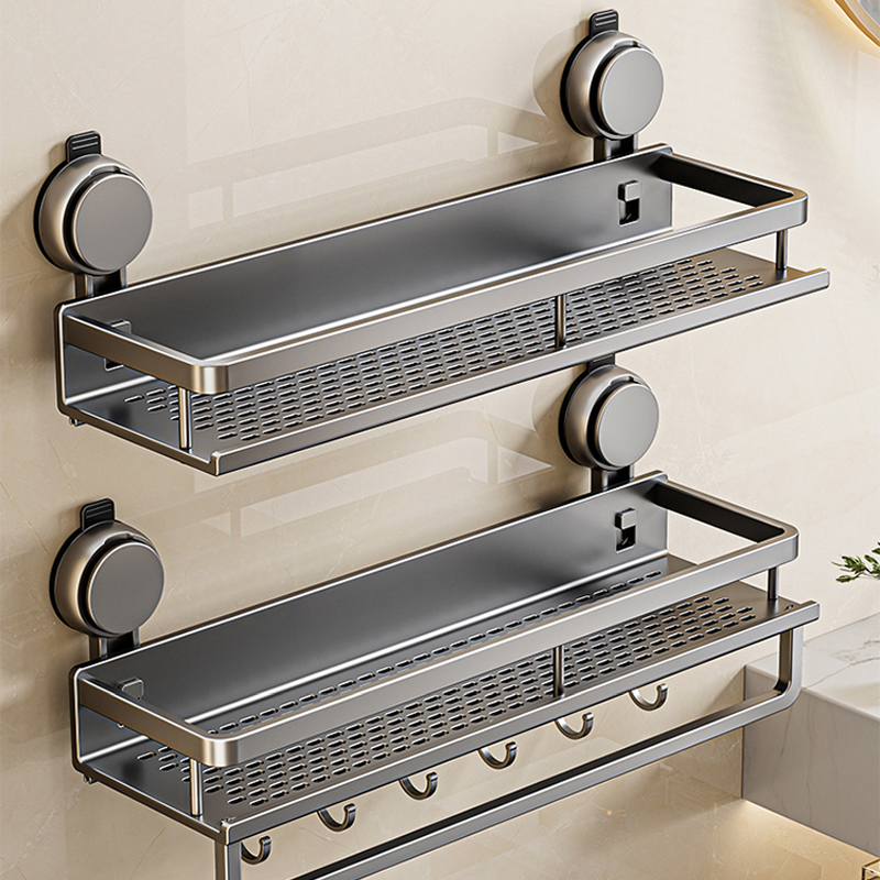 AliExpress Multifunctional Suction Cup Rack Kitchen Utensils Storage Wall Mounted Spice Holder Bathroom Organizer No Drilling Required