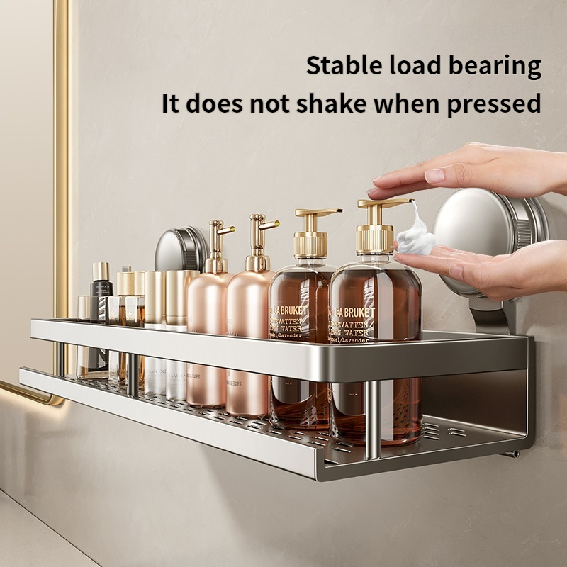 AliExpress Multifunctional Suction Cup Rack Kitchen Utensils Storage Wall Mounted Spice Holder Bathroom Organizer No Drilling Required, view 2