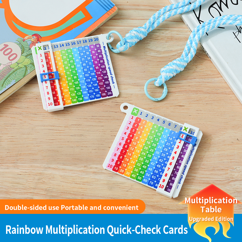 AliExpress Multiplication Quick Search Card Math Enlightenment Multiplication Table Portable Cartoon Fun Quick Search Multiplication Keycha