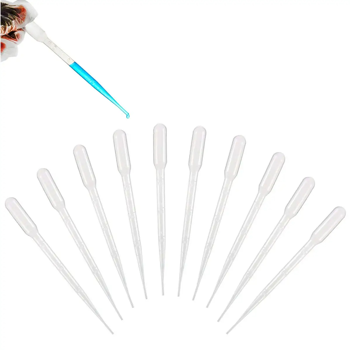 AliExpress Multipurpose Graduated Liquid Transfer Pipette Kit, Disposable Plastic Dropper, Practical Liquid Dispensing Tool for Lab Experiment and Makeup Creation