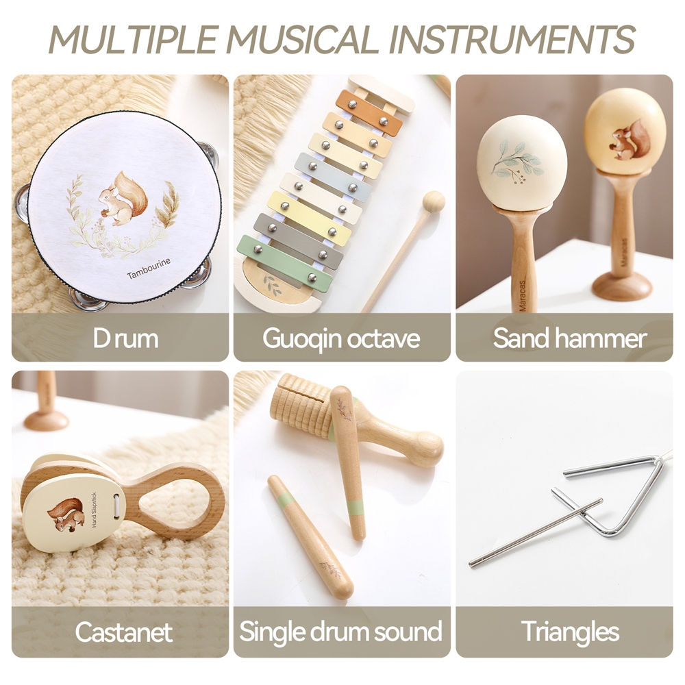AliExpress Musical Instruments Montessori Music Baby 0 12 Months Toys Drum Xylophone Kids Early Educational Wooden Instruments Baby Toys, view 3