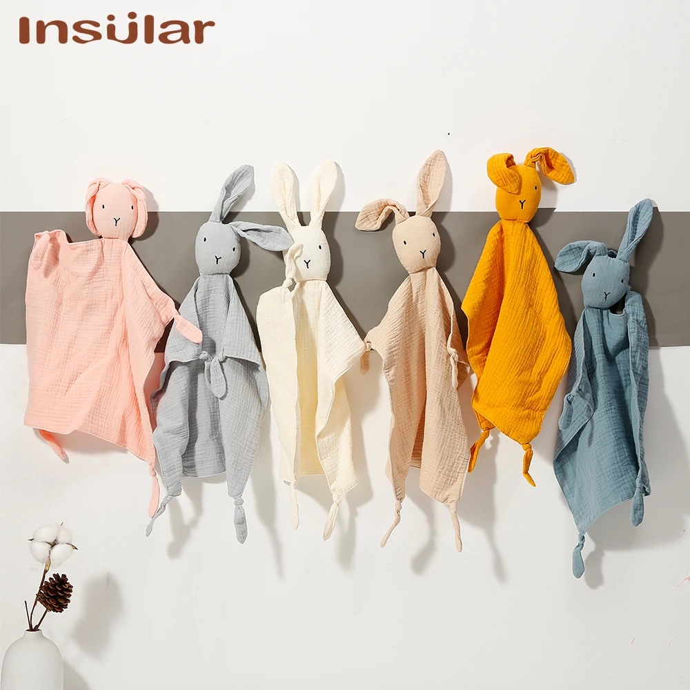 AliExpress Muslin Baby Comfort Towel Cotton Comforter Blanket Soft Newborn Sleeping Dolls Kids Fashion Sleep Toy Soothe Appease Towel Bibs