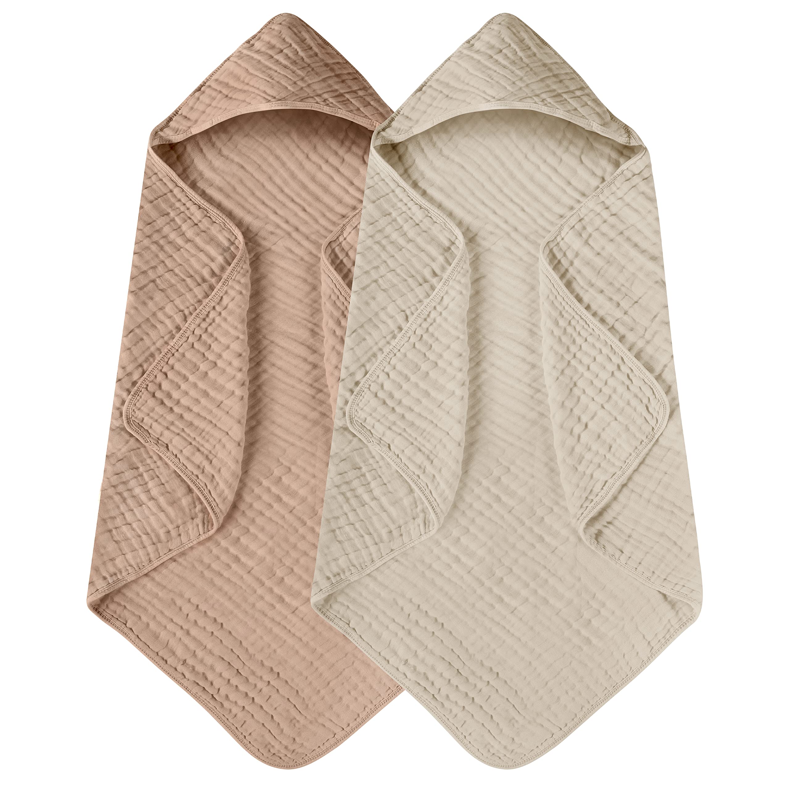 AliExpress Muslin Hooded Baby Towels, 100% Cotton, Ultra-Soft & Absorbent Baby Bath Towels with Hood for Newborn & Infant
