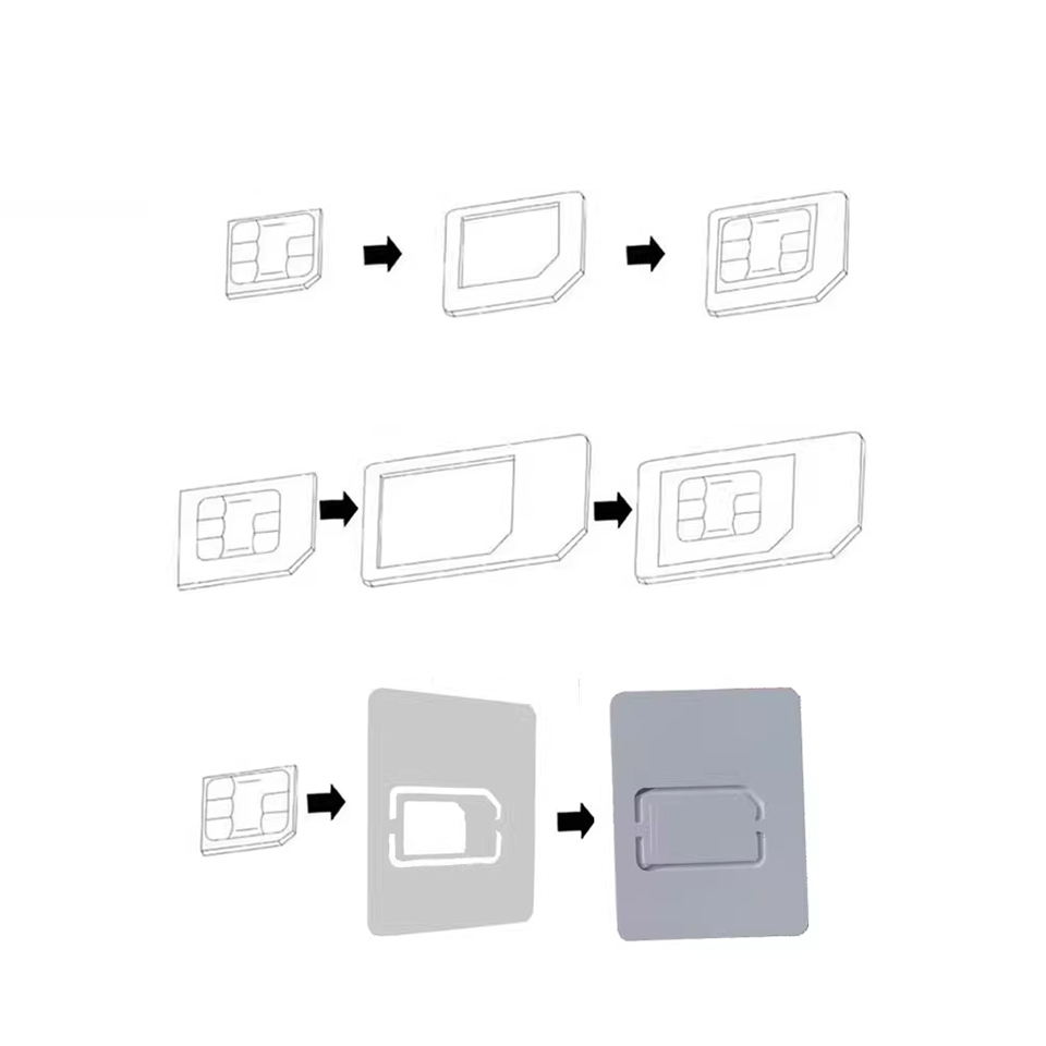 AliExpress NanoSIM Card to Micro Standard Adapter Converter For Tablet Phone SIM Card Adapter Convert Universal Phones For Nano Sim 4 In 1, view 4