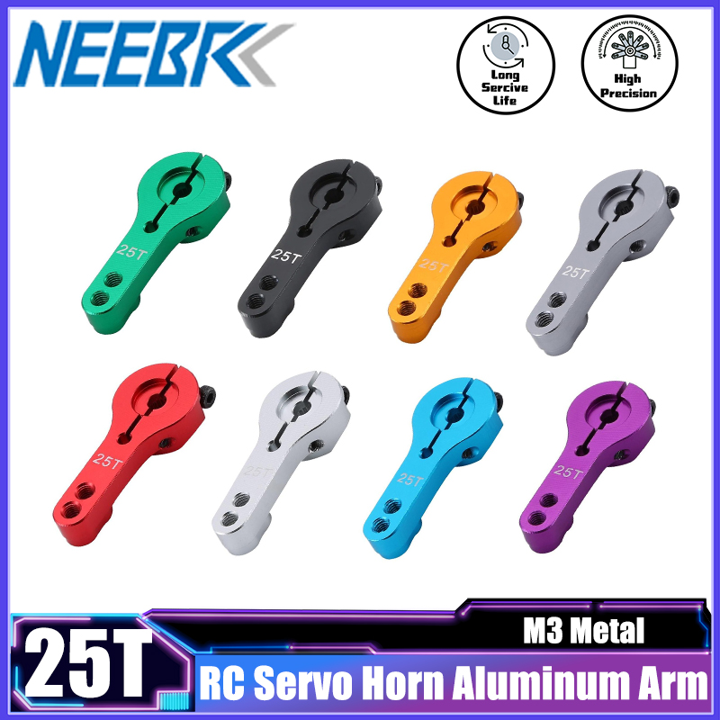 AliExpress NEEBRC 25T RC Servo Horn Aluminum Arm Set for MG995 MG996R E9001 RC Car Boat Crawler Model Futaba HL JX SPT PowerHD Wltoys Toy