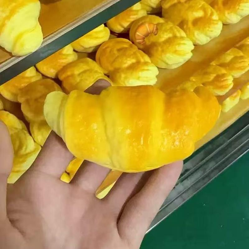 AliExpress New 1 2 3Pcs Simulation Croissant Bread Squishy Toy Slow Rising Sticky Squeeze Fidget Toy Stress Relief Creative Gifts 2027, view 5