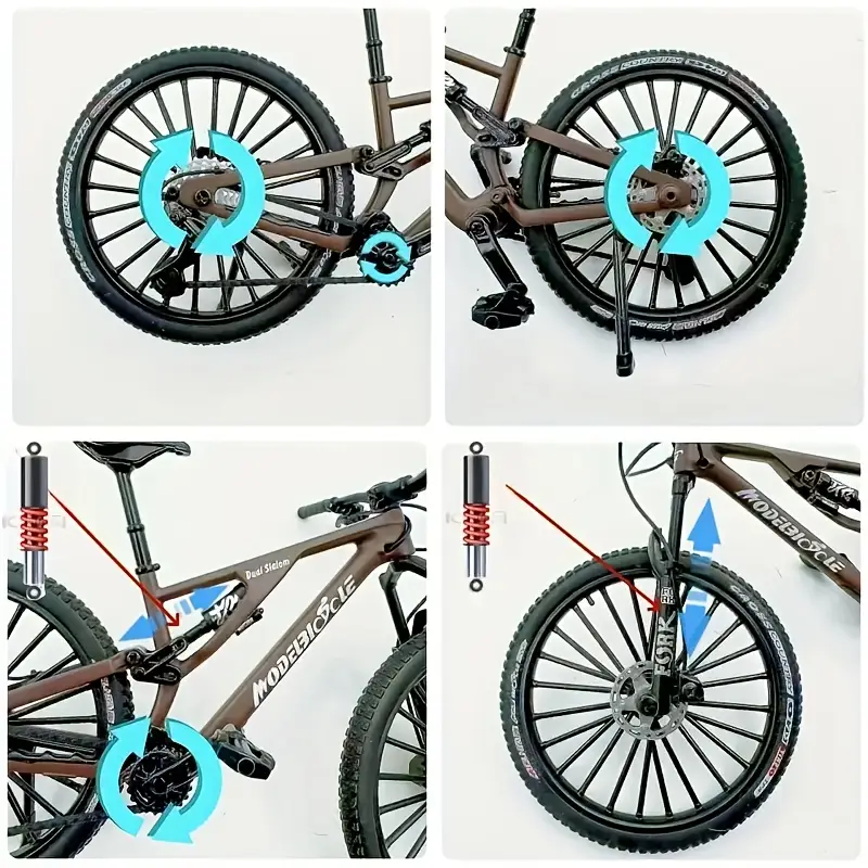 AliExpress New 1:8 Model Mini Alloy Bicycle Diecast Metal Toy Bikes Mountain Finger Bicycle Model Simulation Collection Gifts Toys Boys, view 4