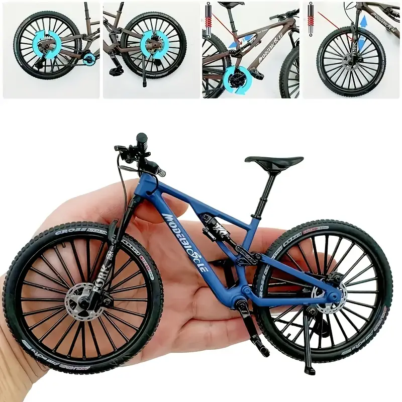 AliExpress New 1:8 Model Mini Alloy Bicycle Diecast Metal Toy Bikes Mountain Finger Bicycle Model Simulation Collection Gifts Toys Boys, view 6