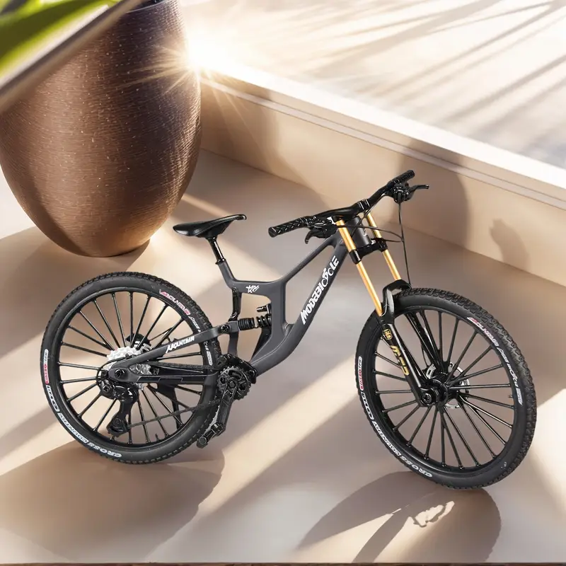 AliExpress New 1:8 Model Mini Alloy Bicycle Diecast Metal Toy Bikes Shock Absorption Mountain Finger Bicycle Simulation Collection Toys