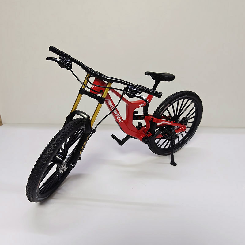 AliExpress New 1:8 Model Mini Alloy Bicycle Diecast Metal Toy Bikes Shock Absorption Mountain Finger Bicycle Simulation Collection Toys, view 4