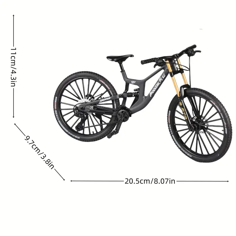 AliExpress New 1:8 Model Mini Alloy Bicycle Diecast Metal Toy Bikes Shock Absorption Mountain Finger Bicycle Simulation Collection Toys, view 6