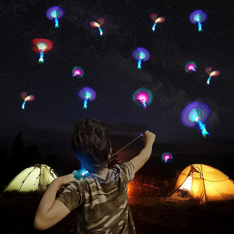 AliExpress New 50/30/10/5/1Pc Amazing Light Toy Arrow Rocket Helicopter Flying LED Light Toys Party Fun Best Gifts Rubber Band Catapult, view 5