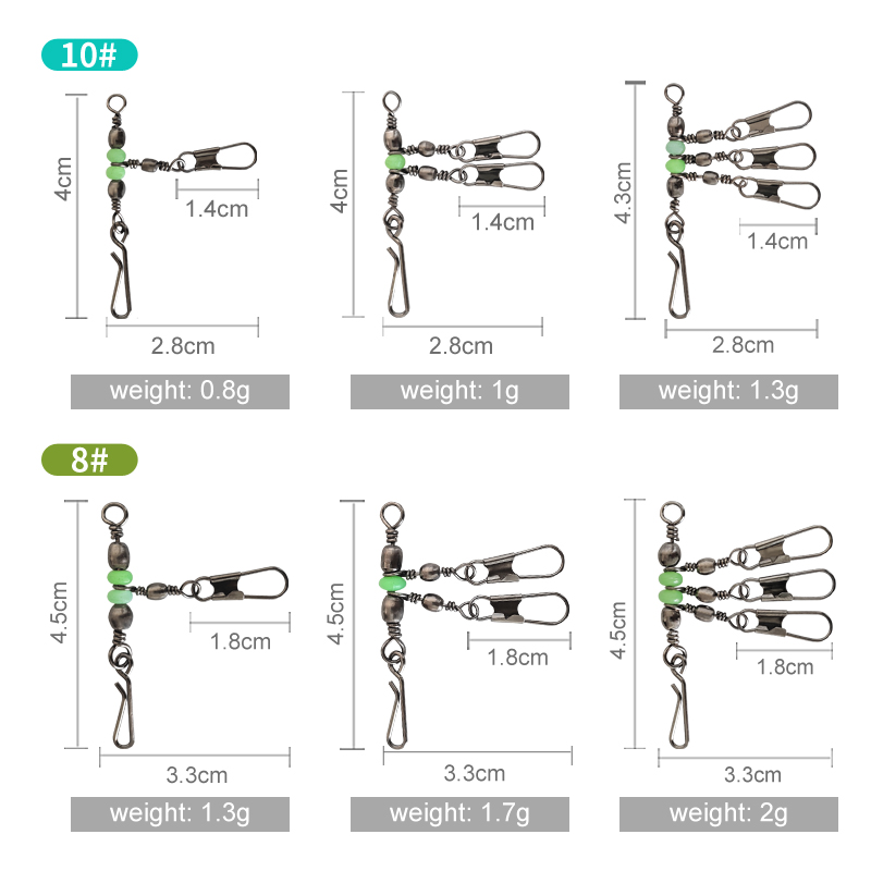 AliExpress Squid Jig Bearing Swivels with Solid Rings, view 3