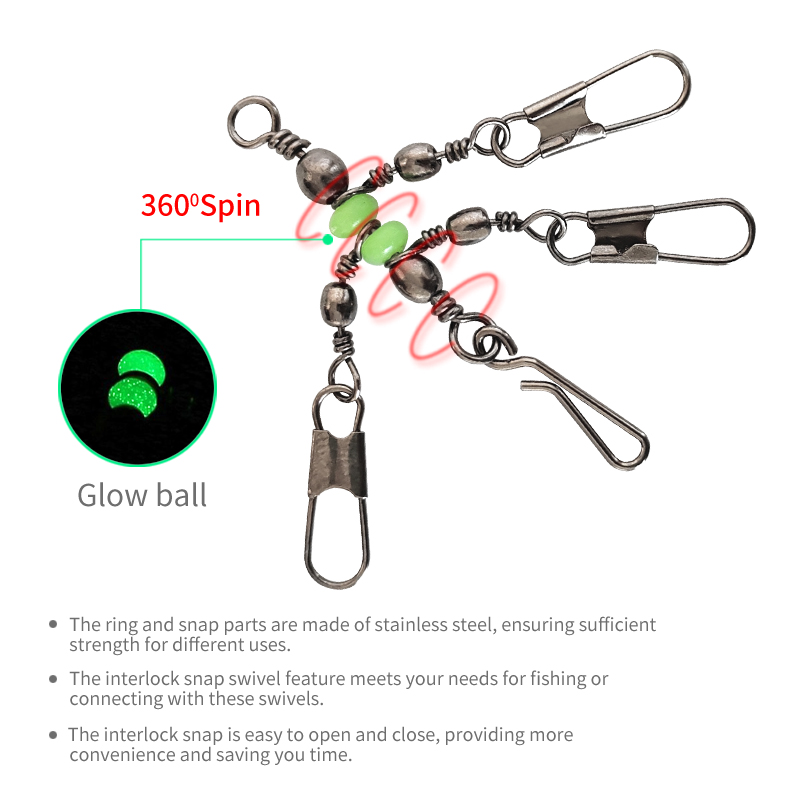 AliExpress Squid Jig Bearing Swivel with Interlock Snap, view 4
