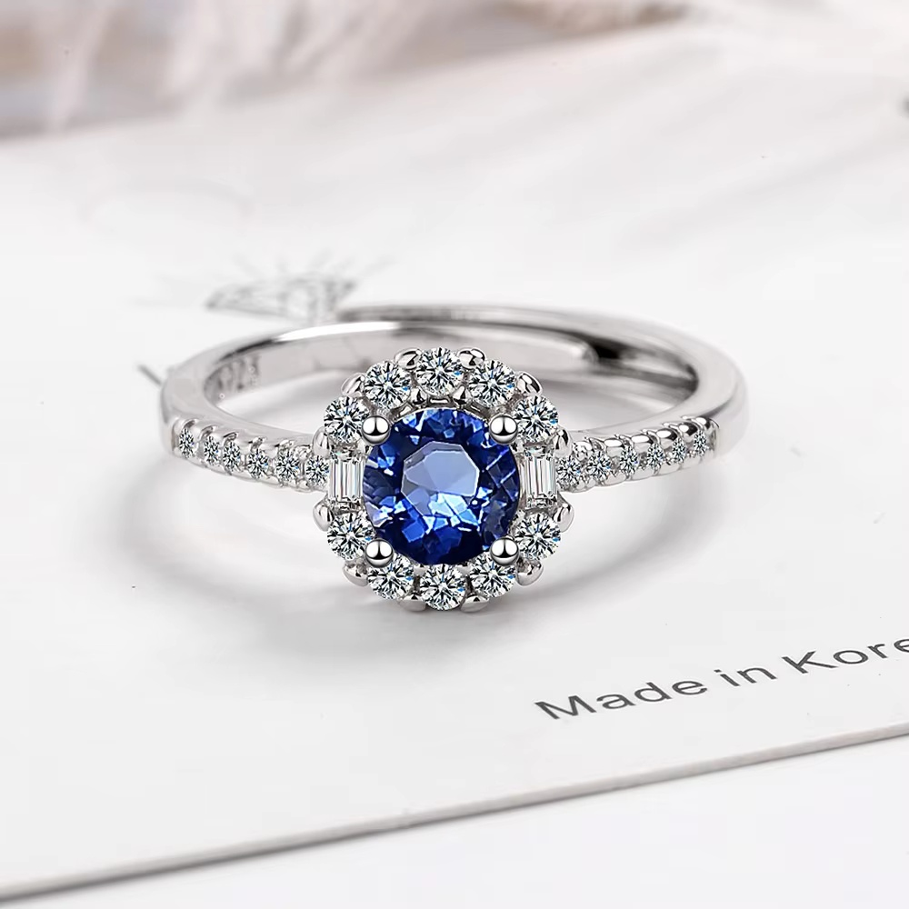 AliExpress 925 Silver 5A Zircon Luxury Ring for Women, view 2