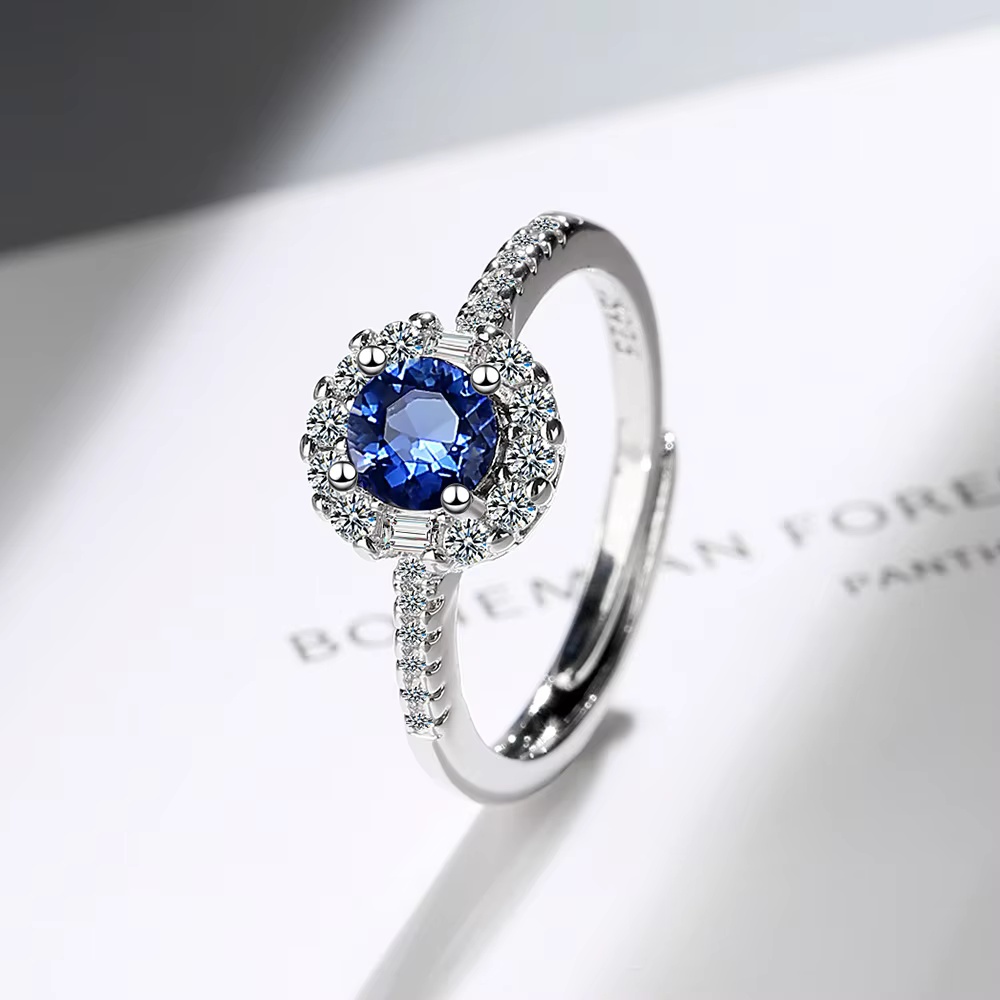 AliExpress 925 Silver 5A Zircon Luxury Ring for Women, view 3