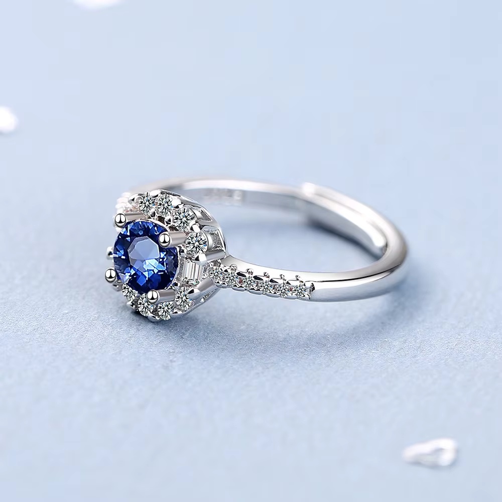 AliExpress 925 Silver 5A Zircon Luxury Ring for Women, view 4