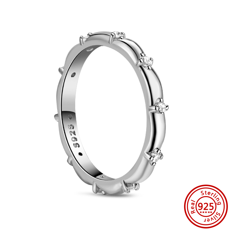 AliExpress 925 Silver Square Crown Heart Ring, view 4