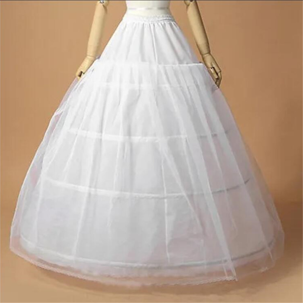 AliExpress New Arrival 3Hopps Ball Gown Petticoat Underskirt Wedding Bridal Dress Jupon Mariage Halka Rockabilly With Tulle