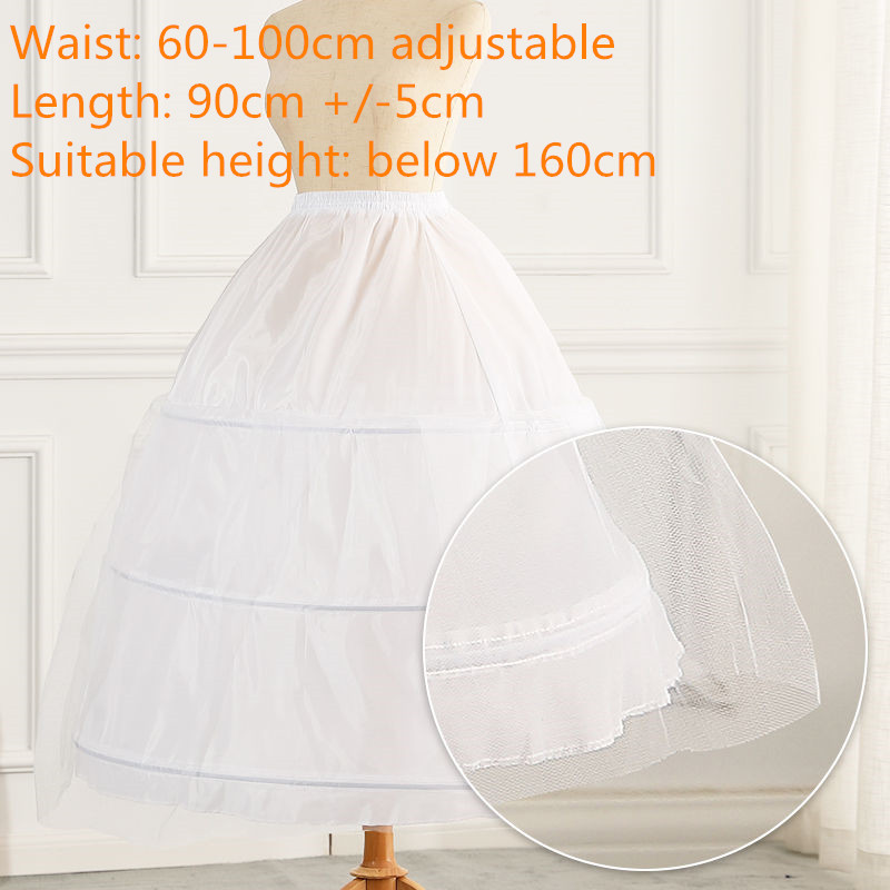 AliExpress New Arrival 3Hopps Ball Gown Petticoat Underskirt Wedding Bridal Dress Jupon Mariage Halka Rockabilly With Tulle, view 4