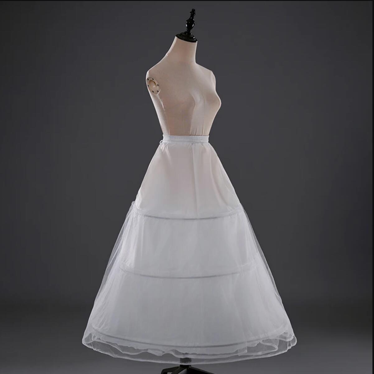 AliExpress New Arrival 3Hopps Ball Gown Petticoat Underskirt Wedding Bridal Dress Jupon Mariage Halka Rockabilly With Tulle, view 5