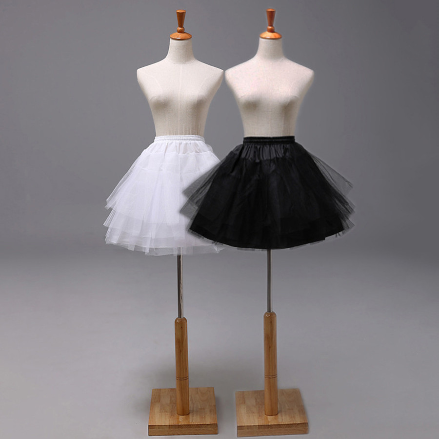 AliExpress New Arrival Black White Women Girls Petticoats 3 Layers Short Wedding Petticoats Underskirt 2026