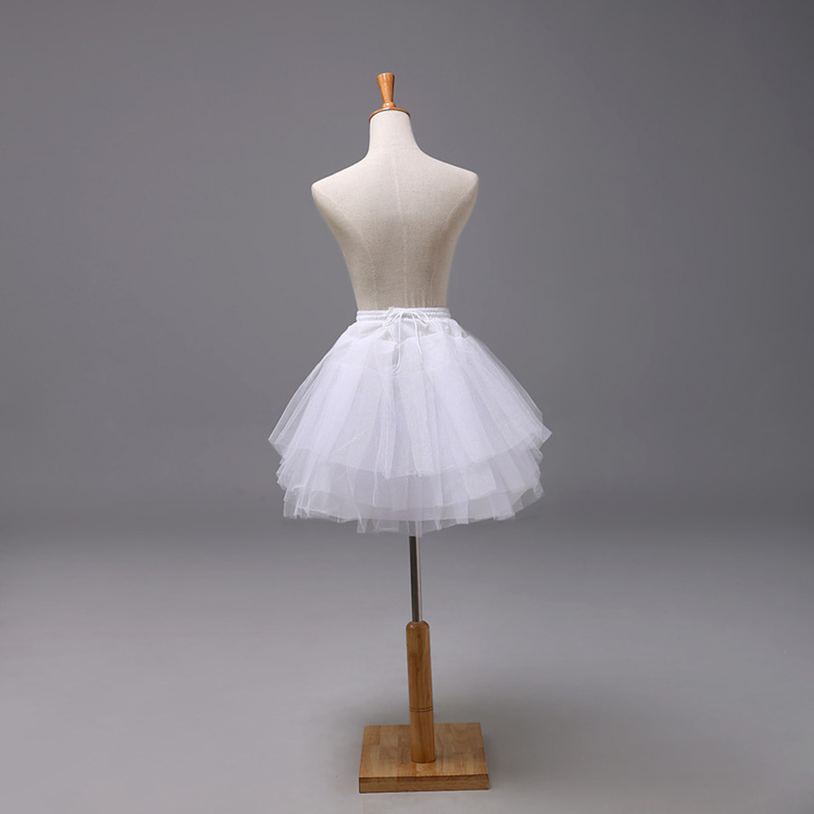 AliExpress New Arrival Black White Women Girls Petticoats 3 Layers Short Wedding Petticoats Underskirt 2026, view 2