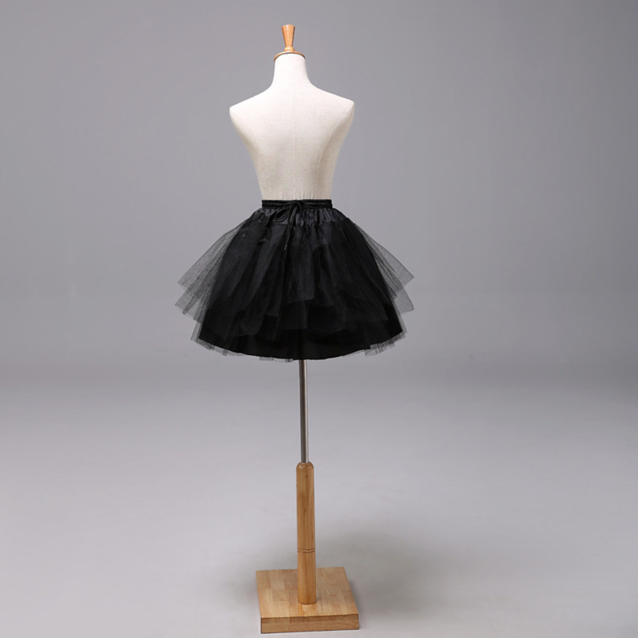 AliExpress New Arrival Black White Women Girls Petticoats 3 Layers Short Wedding Petticoats Underskirt 2026, view 3