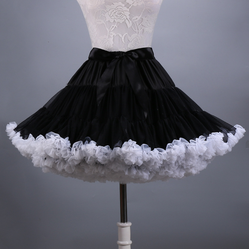 AliExpress New Arrival Petticoats Wedding Bridal Crinoline Lady Girls Underskirt for Party White Blue Black Ballet Dance Skirt Tutu, view 3
