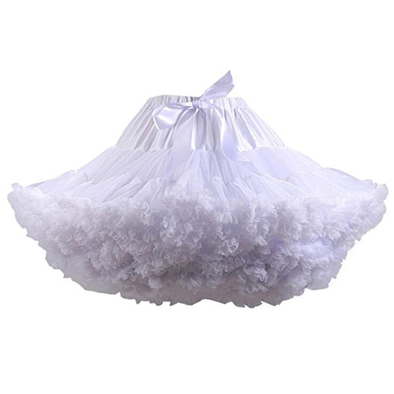 AliExpress New Arrival Petticoats Wedding Bridal Crinoline Lady Girls Underskirt for Party White Blue Black Ballet Dance Skirt Tutu