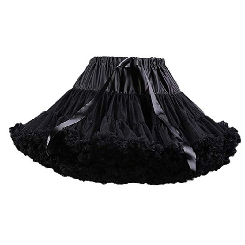 AliExpress New Arrival Petticoats Wedding Bridal Crinoline Lady Girls Underskirt for Party White Blue Black Ballet Dance Skirt Tutu, view 2