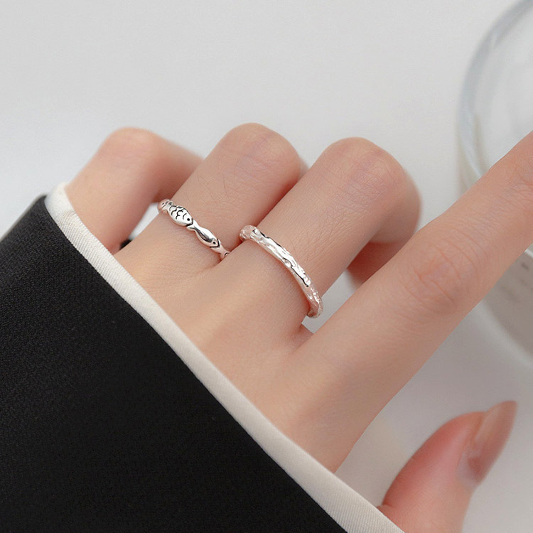 AliExpress Retro Fish Open Ring in 925 Silver, view 4
