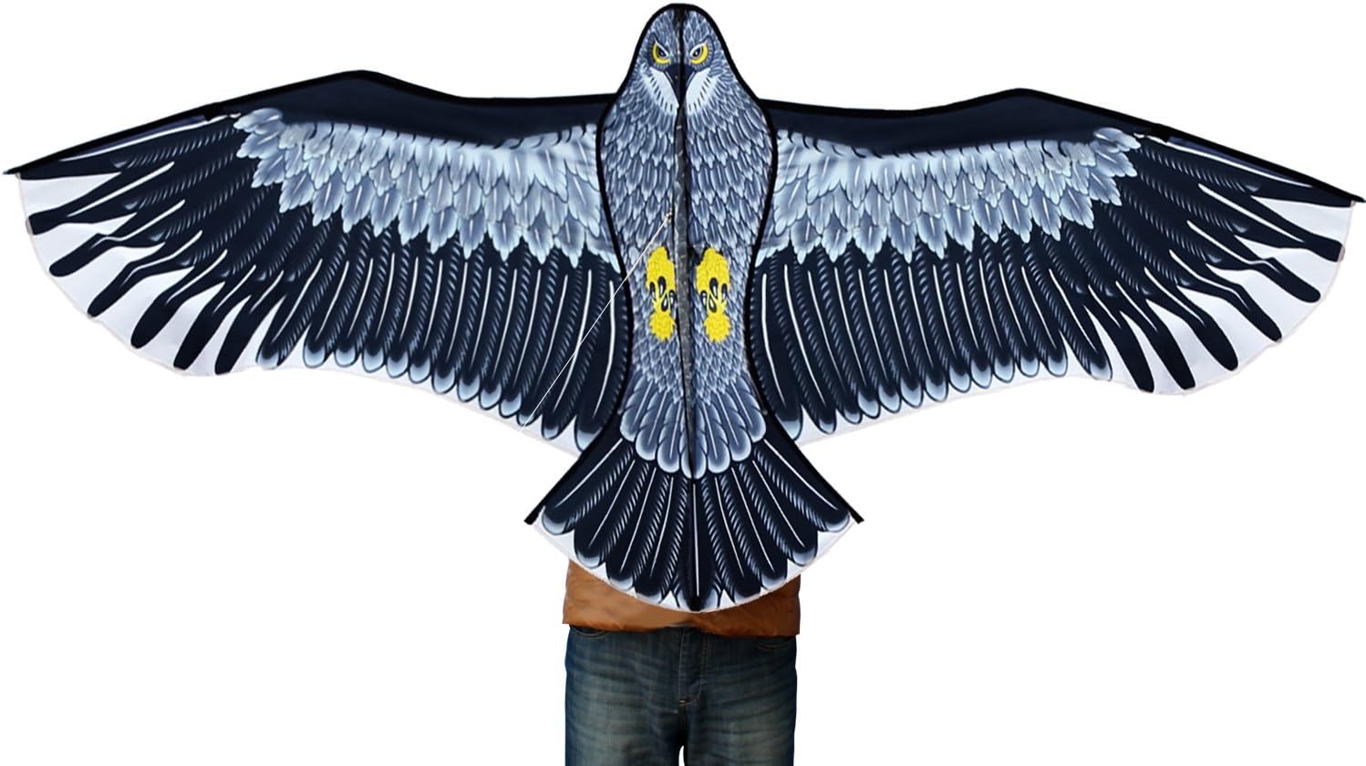 AliExpress NEW Arrive Outdoor Fun Sports 59 Inch Eagle Kite With Handle And Line For Adults Good Flying, view 6