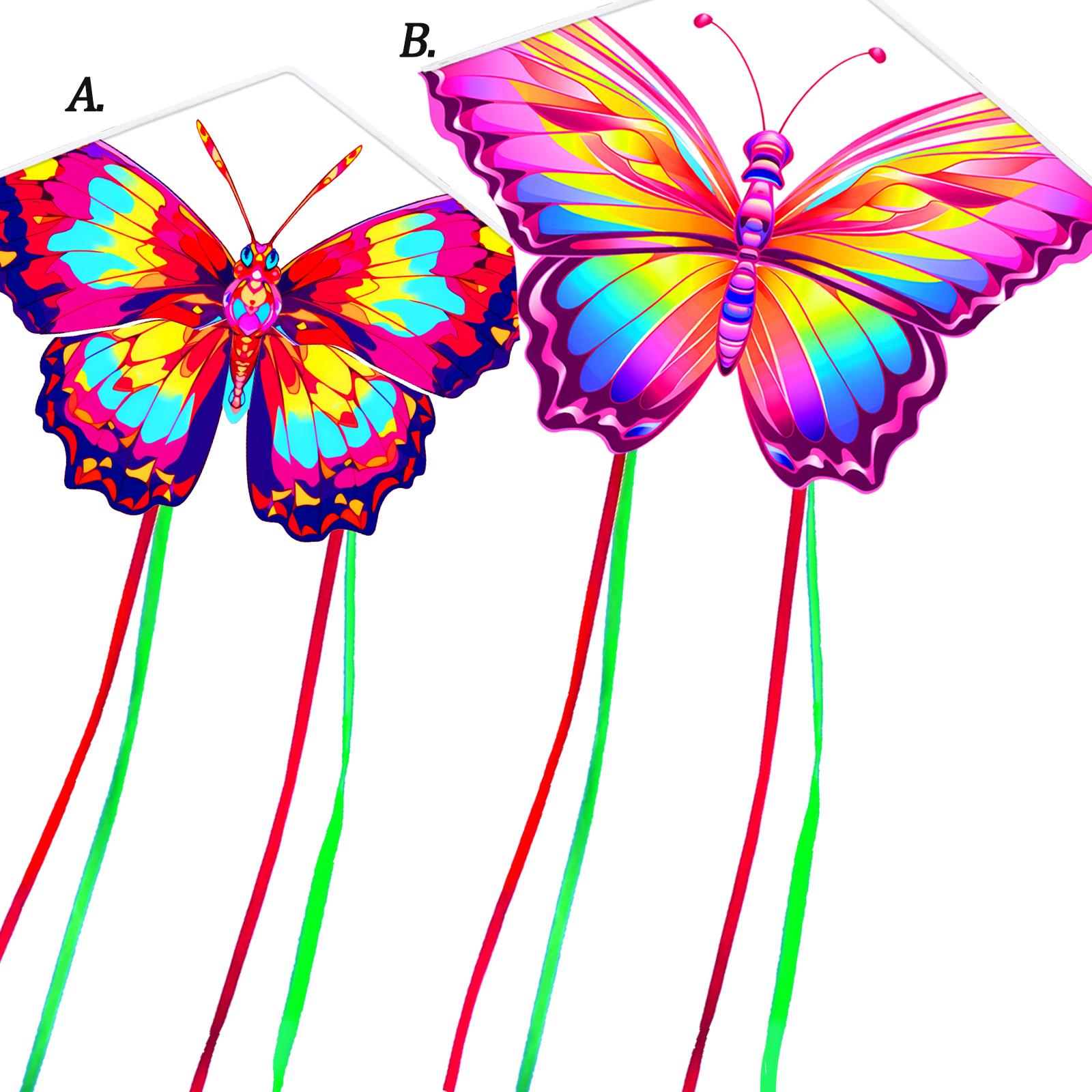 AliExpress New Arrive Outdoor Fun Sports  Beautiful butterfly Kite With Handle And String Good Flying