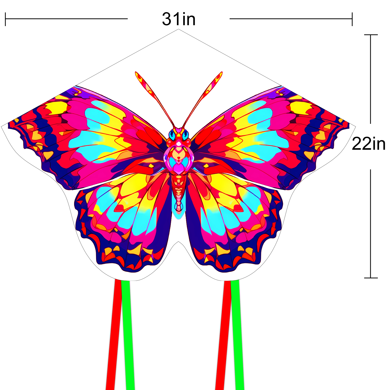 AliExpress New Arrive Outdoor Fun Sports Beautiful butterfly Kite With Handle And String Good Flying, view 6