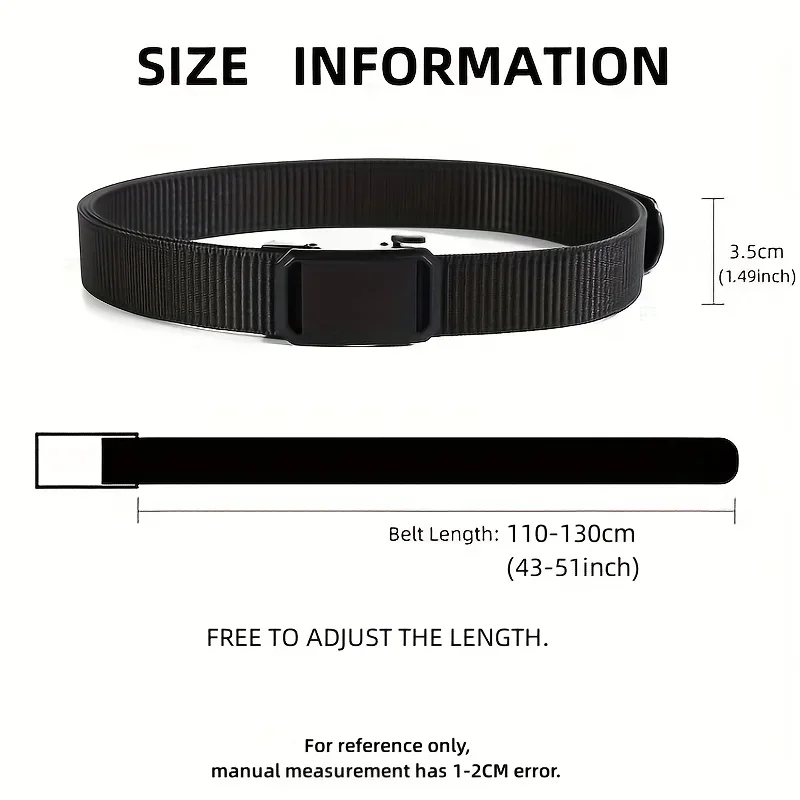 AliExpress Canvas Tactical Automatic Buckle Belt, view 3