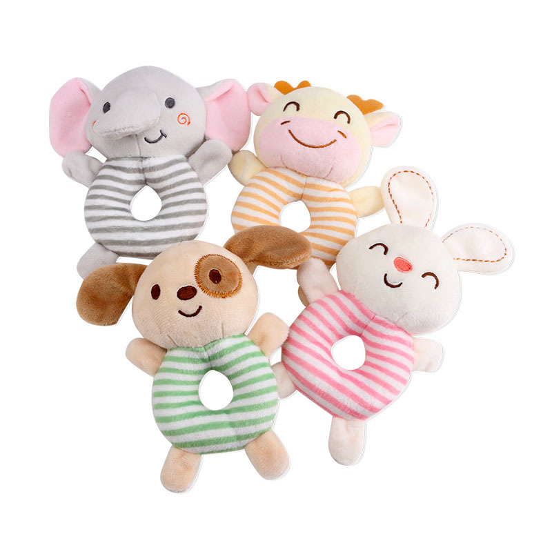 AliExpress New Baby Rattle Toys Cartoon Animals Plush Infant Hand Ring Bed Toys for Newborn 0-24 Months Toddler Early Educational Toy, view 5