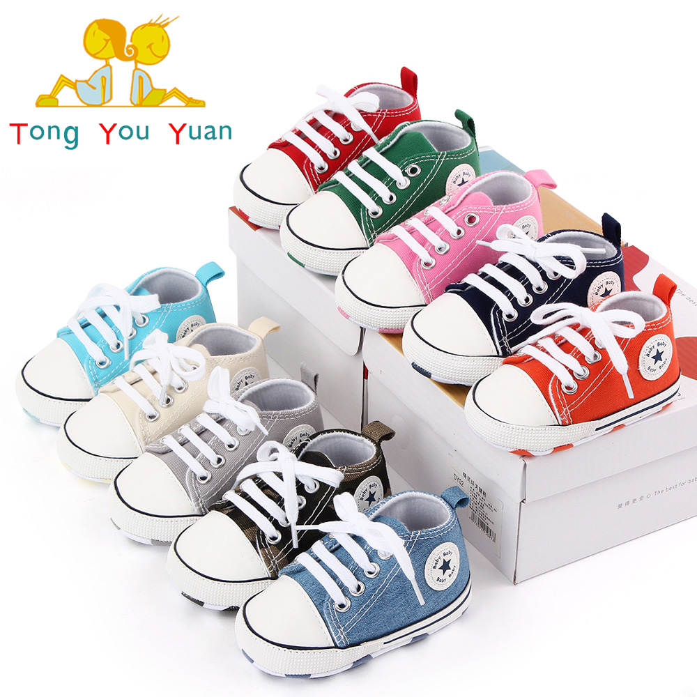 AliExpress Classic Canvas Baby Sneakers with Soft Soles