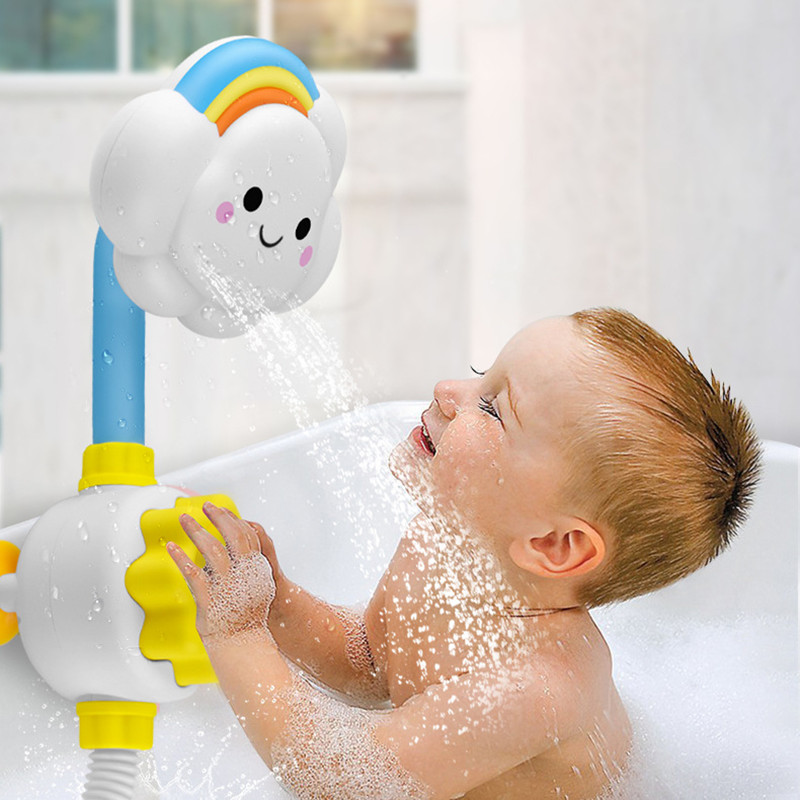 AliExpress New Bath Toys for Baby Water Game Clouds Model Faucet Shower Water Spray Toy For Children Squirting Sprinkler Bathroom Kids Gift