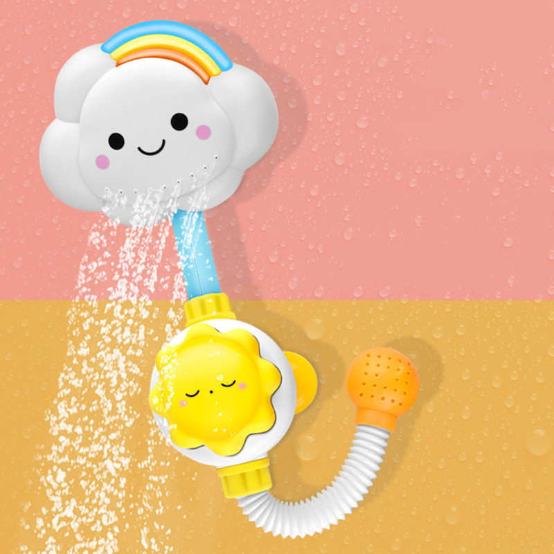 AliExpress New Bath Toys for Baby Water Game Clouds Model Faucet Shower Water Spray Toy For Children Squirting Sprinkler Bathroom Kids Gift, view 2