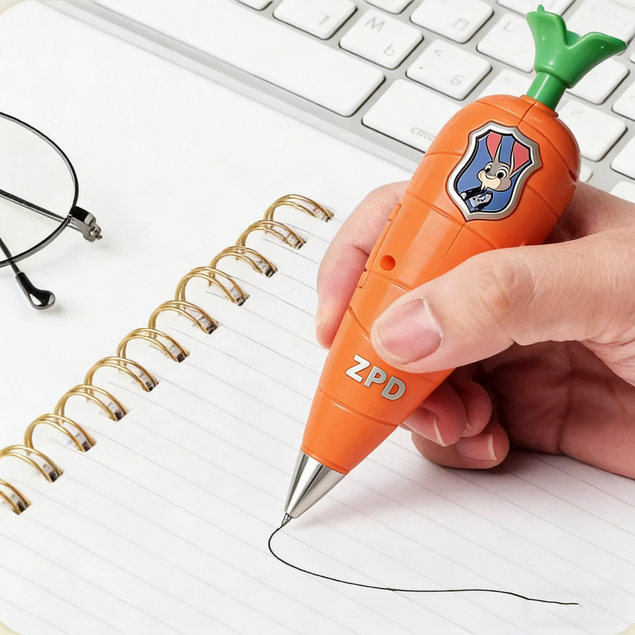 AliExpress NEW Carrot Recorder Pen | for Kids | 60s Mini Recorder | 2-in-1 Gel Pen Stationery-----, view 5