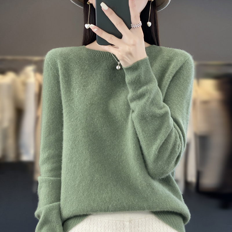 AliExpress New Cashmere Sweater for Women in Autumn and Winter 100% Merino Wool Fashion O-neck Warm Pullover Top