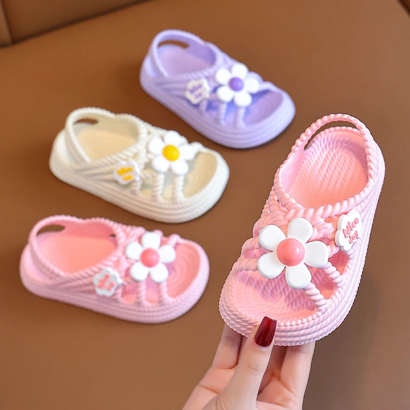 AliExpress New Children's Slippers Summer Girls and Boys Bathroom Home Anti Slip Beach Shoes Soft Soled Baby Sandals, view 2