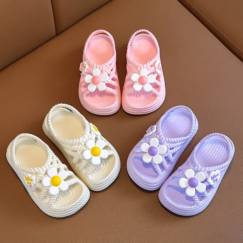 AliExpress New Children's Slippers Summer Girls and Boys Bathroom Home Anti Slip Beach Shoes Soft Soled Baby Sandals, view 3