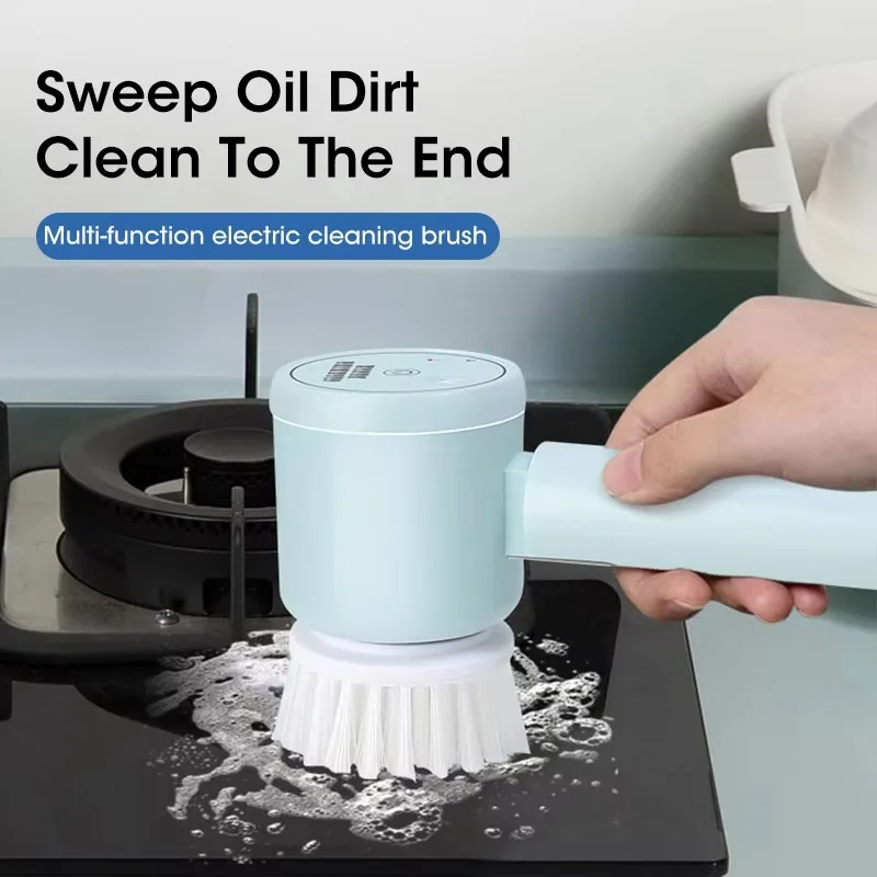 AliExpress Cordless Electric Spin Scrubber with 5 Brush Heads, view 6