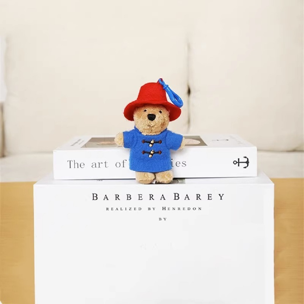 AliExpress New Cute Paddington Bear Plush Doll Key Chain Chain School Bag Pendant Accessories Small Pendant Children's Plush Toy 11x4x2cm, view 2