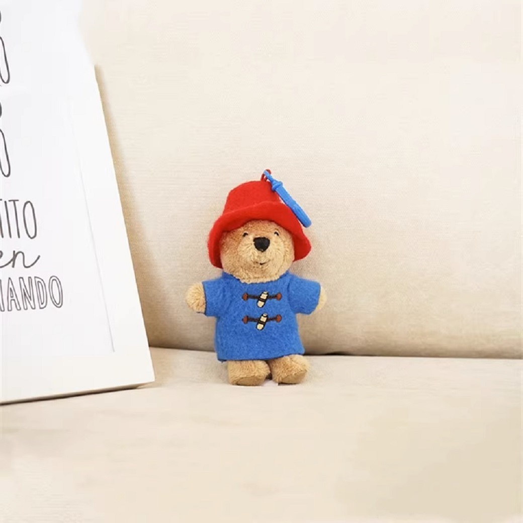 AliExpress New Cute Paddington Bear Plush Doll Key Chain Chain School Bag Pendant Accessories Small Pendant Children's Plush Toy 11x4x2cm, view 4